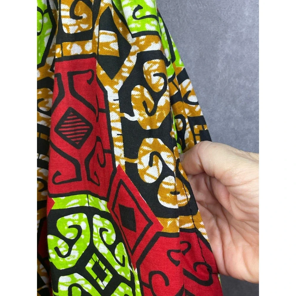 Rainbow Brand Skirt‎ Womens OS Maxi Pockets Tie Waist Full Cotton VTG Retro EUC